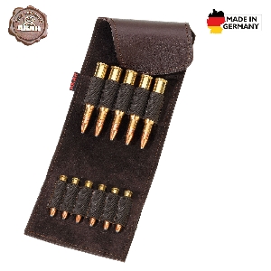 Weapon accessories for hunting and shooting sports von AKAH AKAH Patronenetui aus Büffel-Leder 67935111