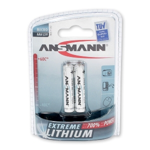 Lights for Territory and Outdoor von AKAH 2x ANSMANN Extreme Lithium Batterie 1,5 V Micro AAA 69045000