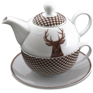 The set table with hunting lodge character von AKAH Tea for one 77855000