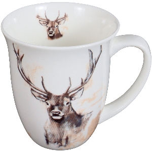 The set table with hunting lodge character von AKAH Red deer mug 78544000