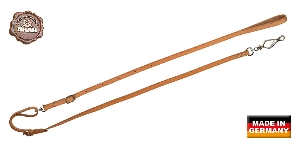 Leashes for dogs and territory von AKAH AKAH Umhängeleine aus Fahlleder 10 mm breit 95411000