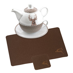 Set: »Tea for one« inklusive Platzsets und Untersetzer aus Filz