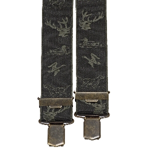 Accessories for hunting and outdoor use von AKAH Hosenträger Jacquard Wildmotive oliv 87645000